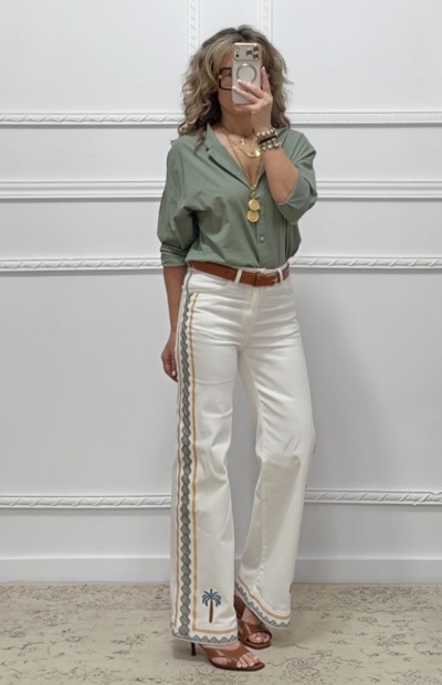 Παντελόνι με κεντήματα