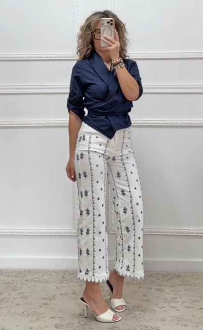 Παντελόνι με κεντήματα