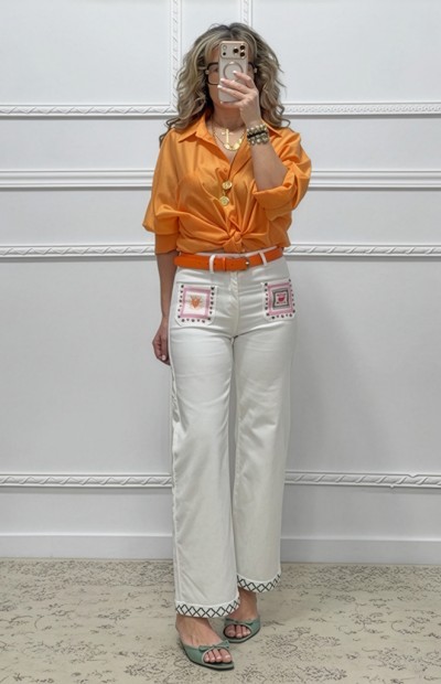 Παντελόνι με κεντήματα