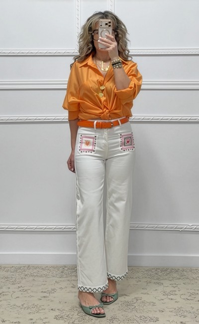 Παντελόνι με κεντήματα