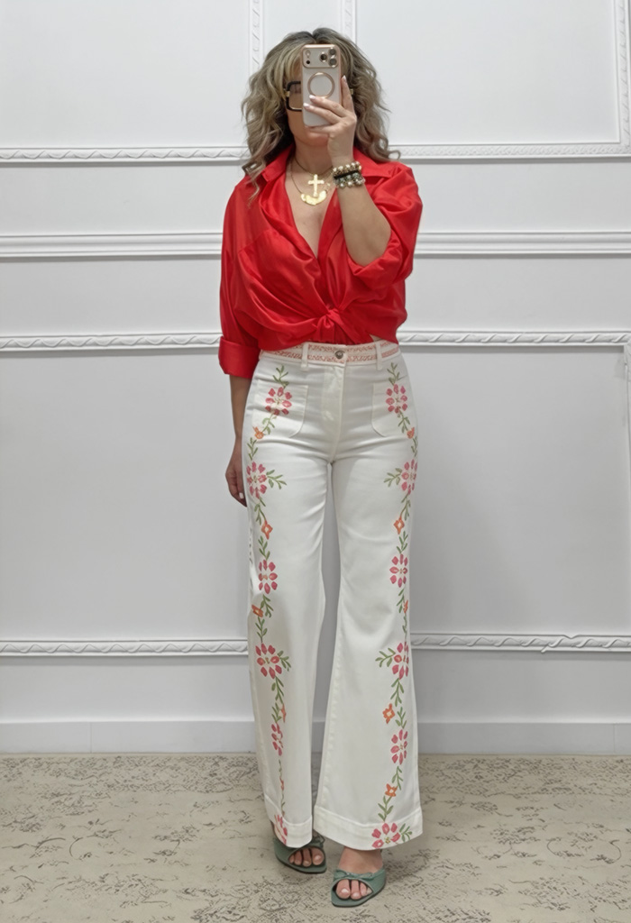 Παντελόνι με κεντήματα