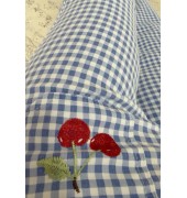 Παντελόνι καρό με κεντήματα