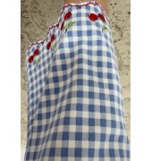 Παντελόνι καρό με κεντήματα