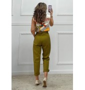 Mom fit παντελόνι πράσινο