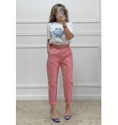 Mom fit παντελόνι ροζ