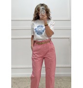 Mom fit παντελόνι ροζ