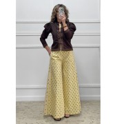 Πουά παντελόνα κίτρινη