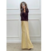 Πουά παντελόνα κίτρινη