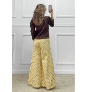 Πουά παντελόνα κίτρινη