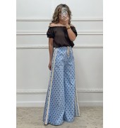 Πουά παντελόνα γαλάζια