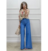 Wide leg παντελόνι