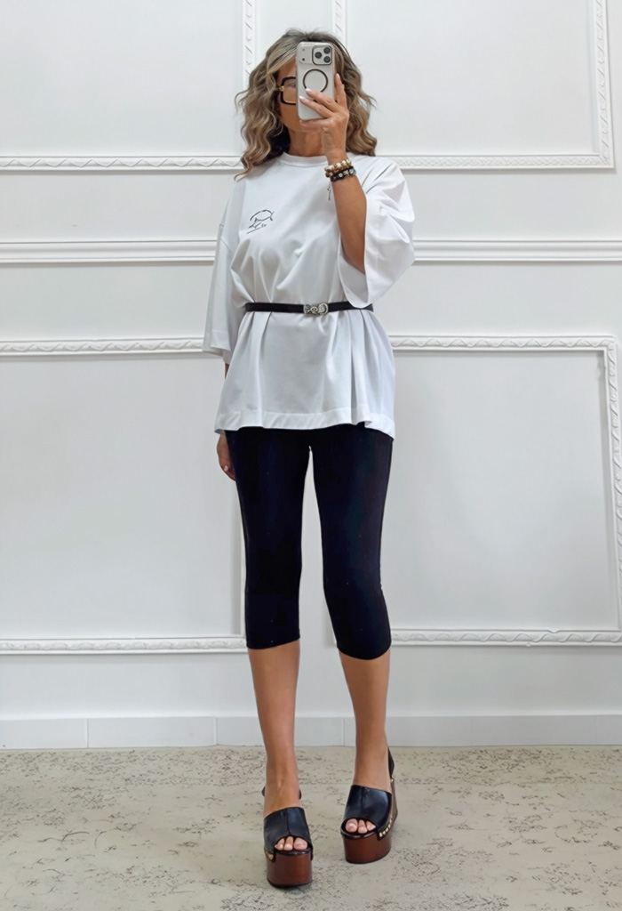 Oversized t-shirt με τύπωμα Oversized t-shirt με τύπωμα