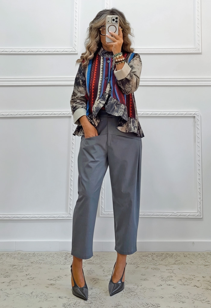 Παντελόνι baggy γκρι Παντελόνι baggy γκρι