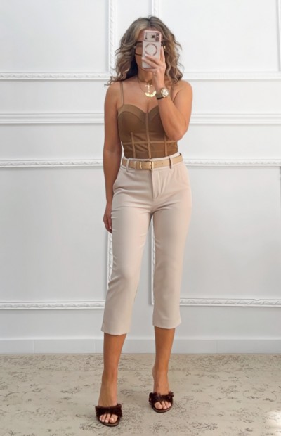 Κορσές με τιράντες μπεζ