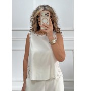 Σετ με κεντήματα λευκό