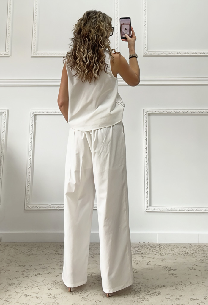 Σετ με κεντήματα λευκό