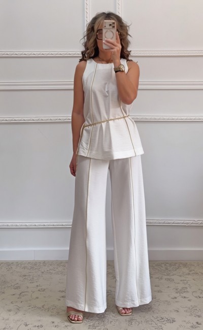 Σετ παντελόνα μπλούζα λευκό