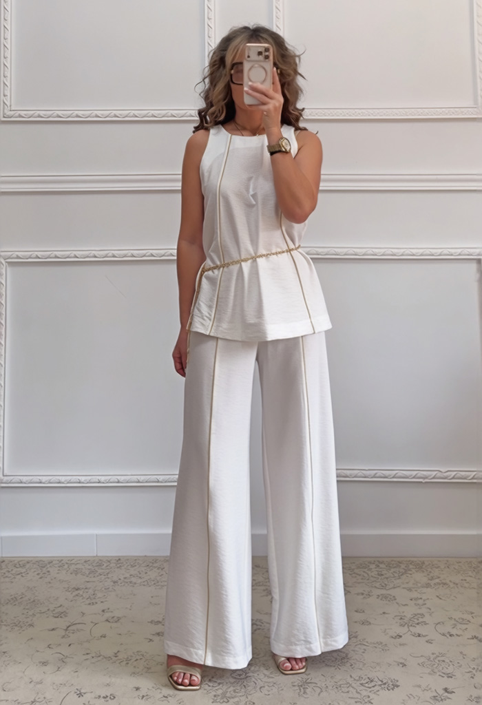 Σετ παντελόνα μπλούζα λευκό
