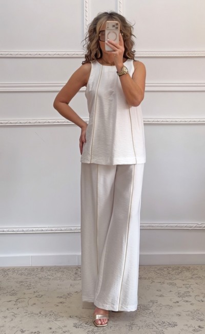 Σετ παντελόνα μπλούζα λευκό