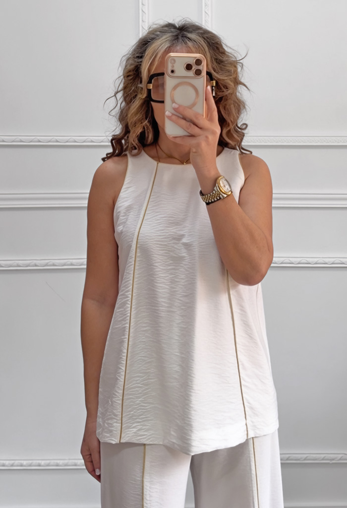 Σετ παντελόνα μπλούζα λευκό