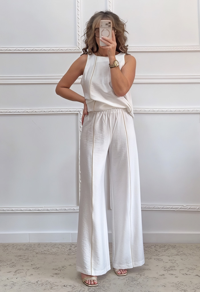 Σετ παντελόνα μπλούζα λευκό