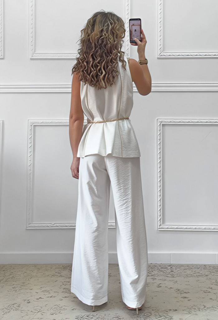 Σετ παντελόνα μπλούζα λευκό