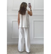 Σετ παντελόνα μπλούζα λευκό