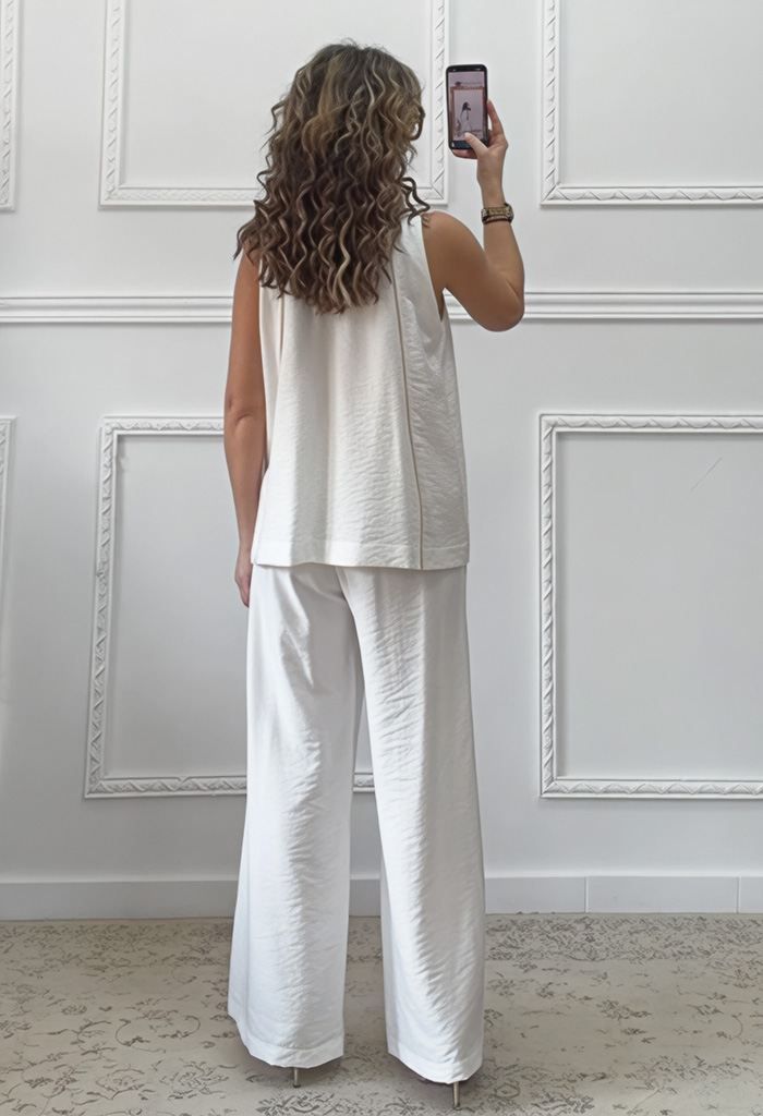 Σετ παντελόνα μπλούζα λευκό