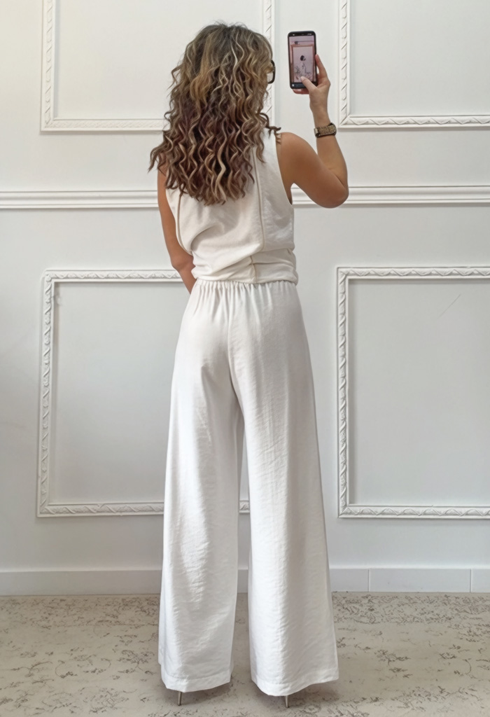 Σετ παντελόνα μπλούζα λευκό