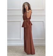 Σετ παντελόνα μπλούζα καφέ