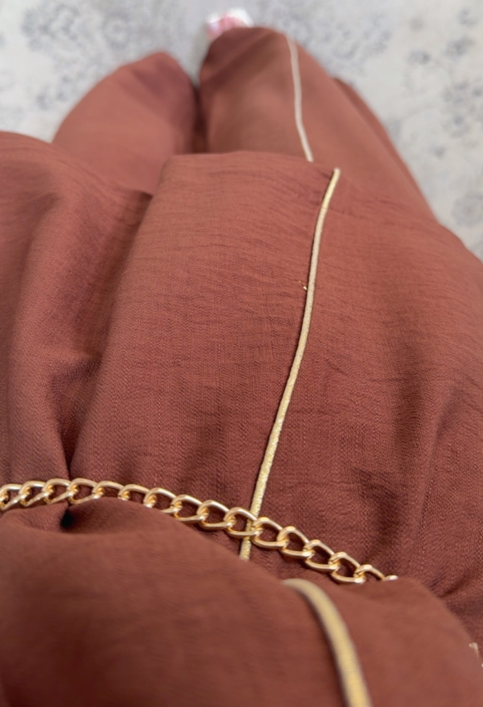 Σετ παντελόνα μπλούζα καφέ