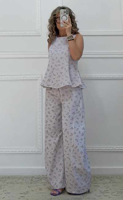 Denim σετ με print