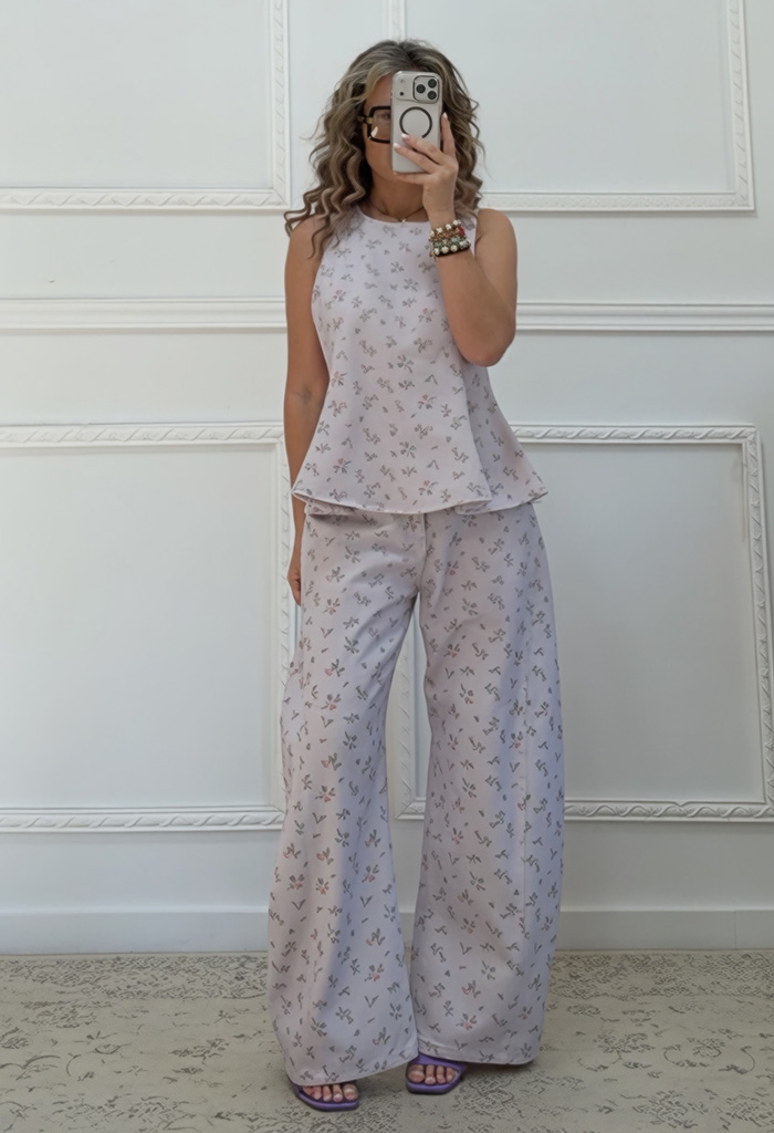 Denim σετ με print