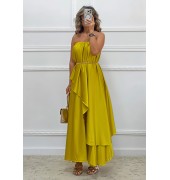 Σετ φούστα και στράπλες λάιμ Σετ φούστα και στράπλες λάιμ