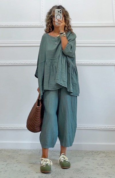 Oversized σετ χακί Oversized σετ χακί