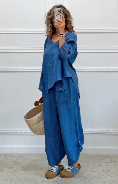 Oversized σετ μπλε ρουά Oversized σετ μπλε ρουά
