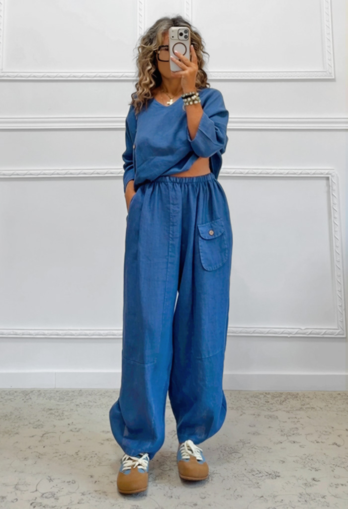 Oversized σετ μπλε ρουά Oversized σετ μπλε ρουά