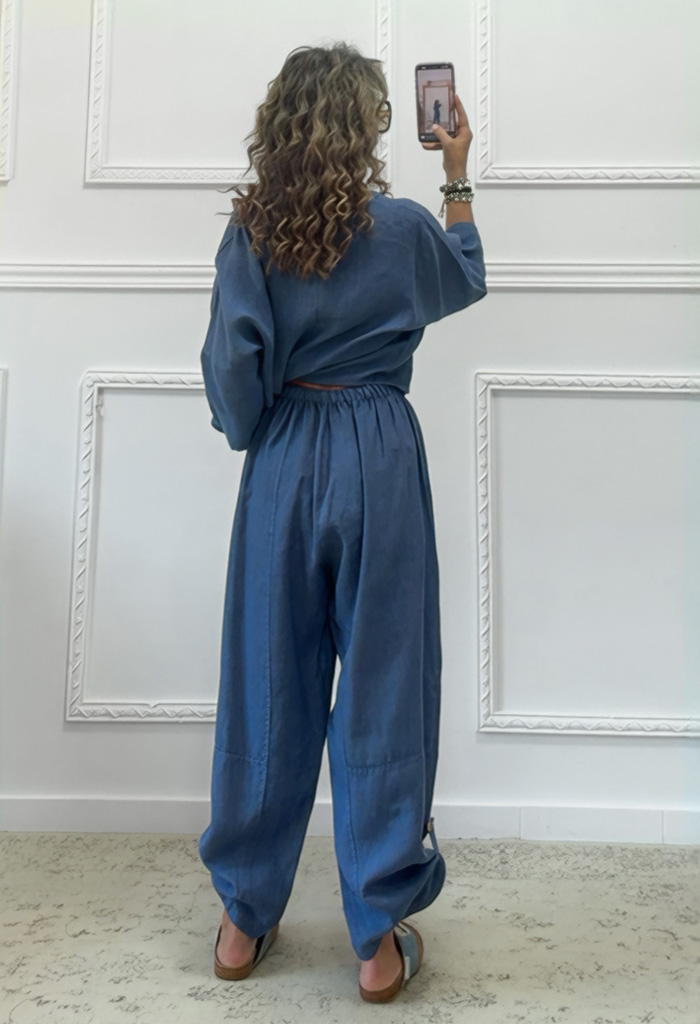 Oversized σετ μπλε ρουά Oversized σετ μπλε ρουά