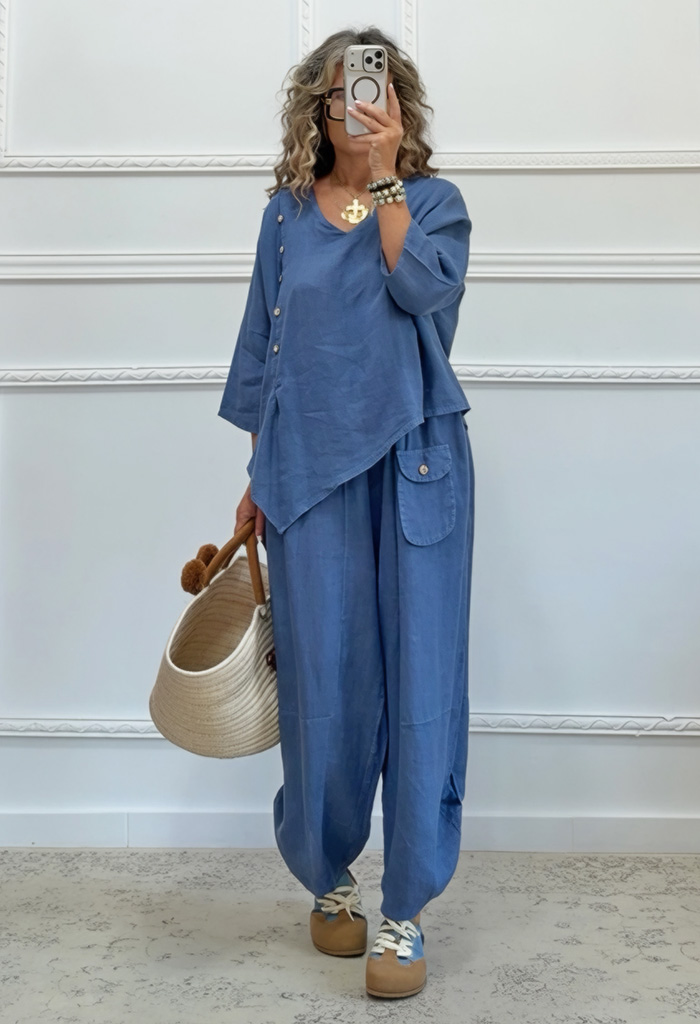Oversized σετ μπλε ρουά Oversized σετ μπλε ρουά