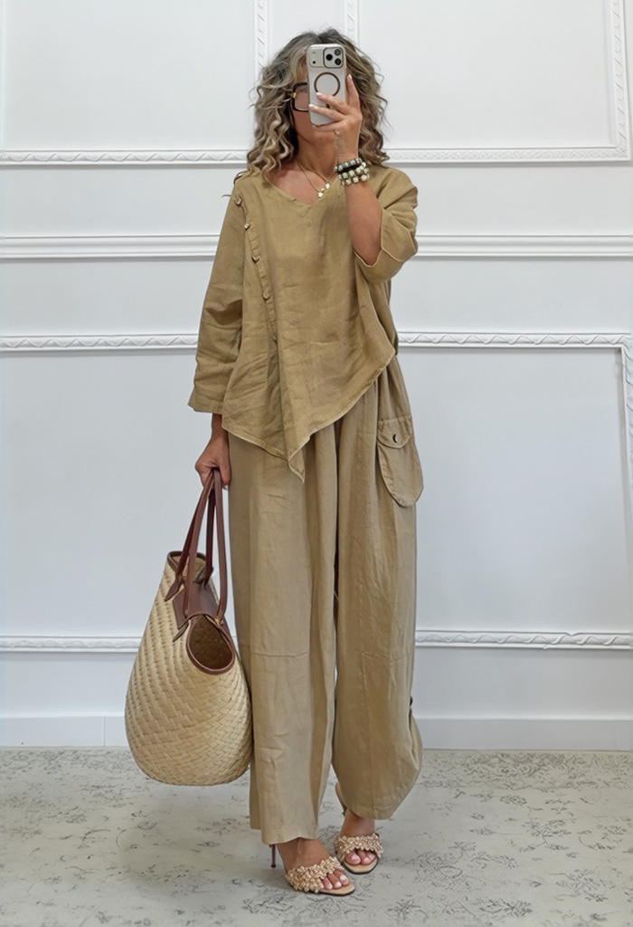 Oversized σετ μπεζ της άμμου Oversized σετ μπεζ της άμμου