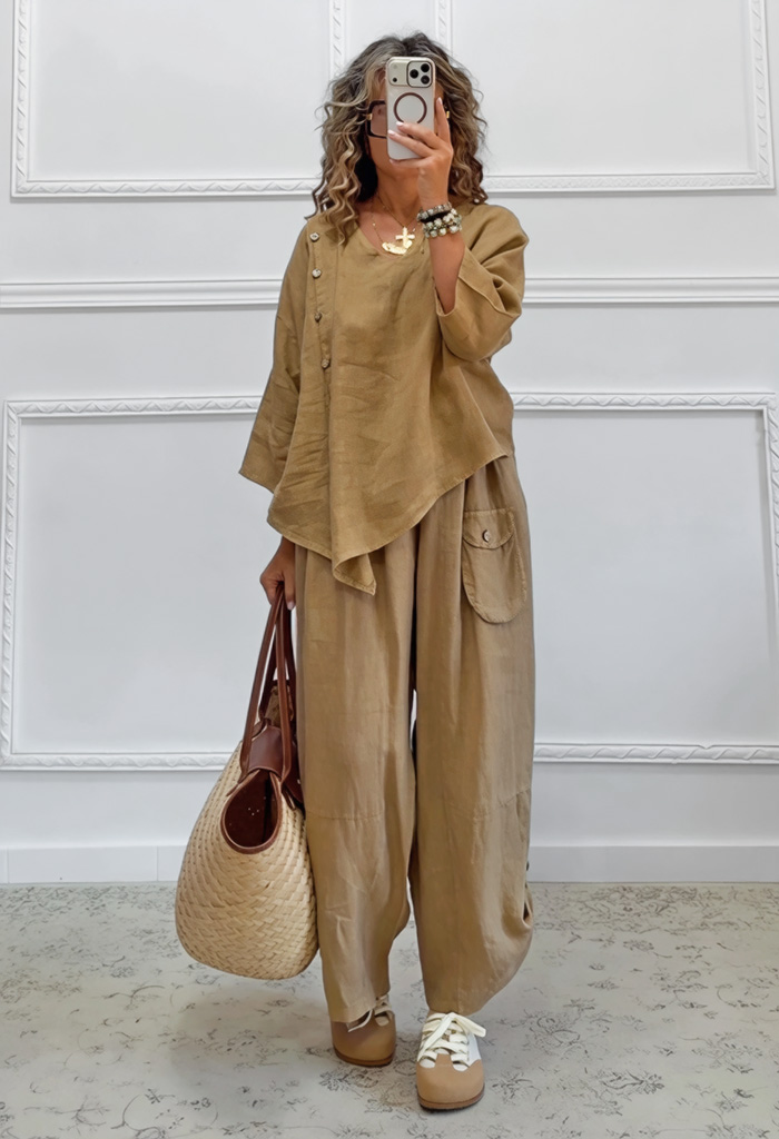 Oversized σετ μπεζ της άμμου Oversized σετ μπεζ της άμμου
