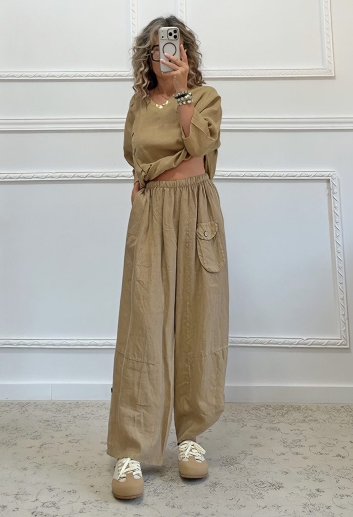 Oversized σετ μπεζ της άμμου Oversized σετ μπεζ της άμμου