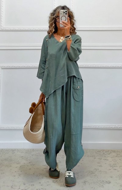 Oversized σετ χακί Oversized σετ χακί