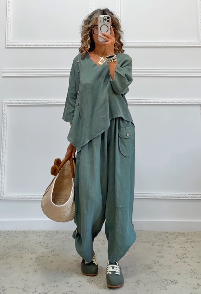 Oversized σετ χακί Oversized σετ χακί