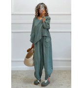 Oversized σετ χακί Oversized σετ χακί