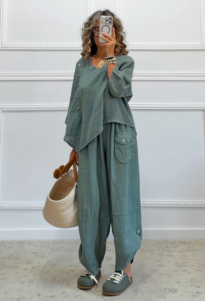 Oversized σετ χακί Oversized σετ χακί