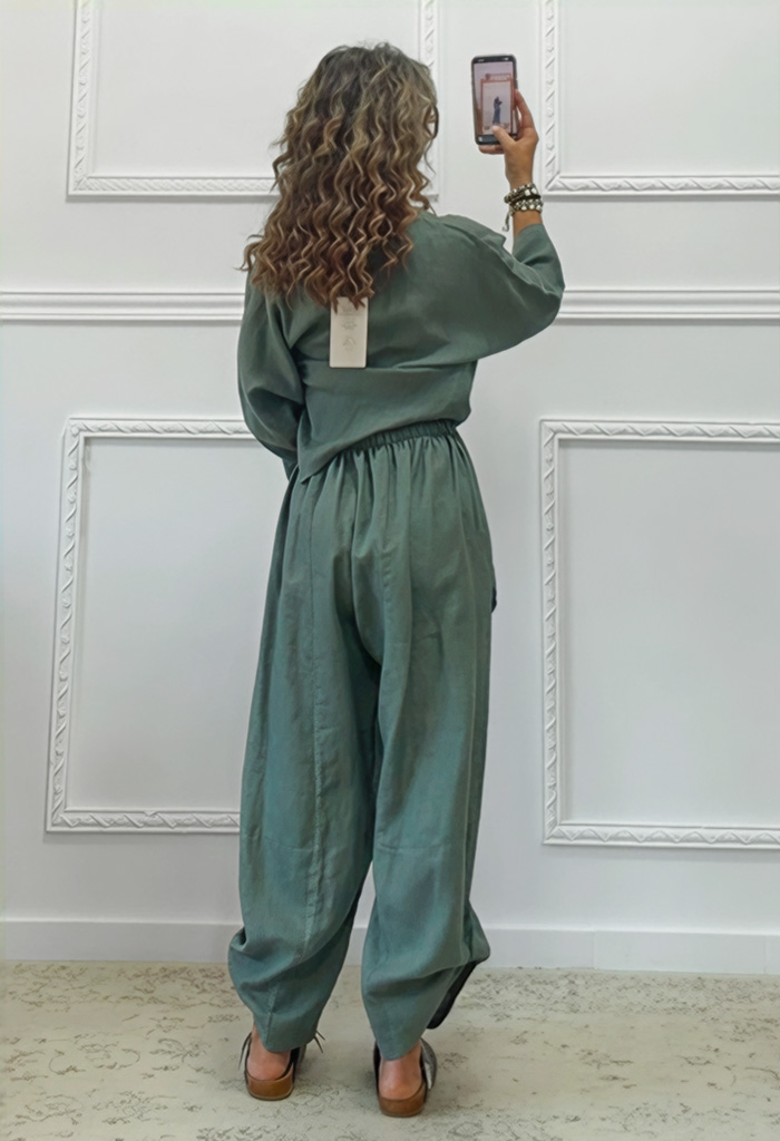 Oversized σετ χακί Oversized σετ χακί