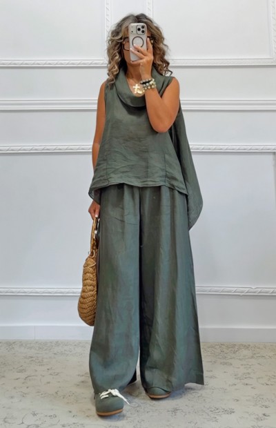 Oversized σετ χακί Oversized σετ χακί