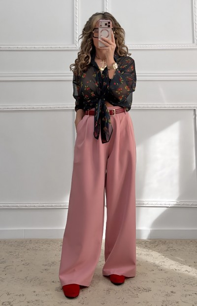 Πουκάμισο Cherries μαύρο