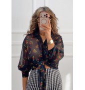 Πουκάμισο Cherries μαύρο Πουκάμισο Cherries μαύρο